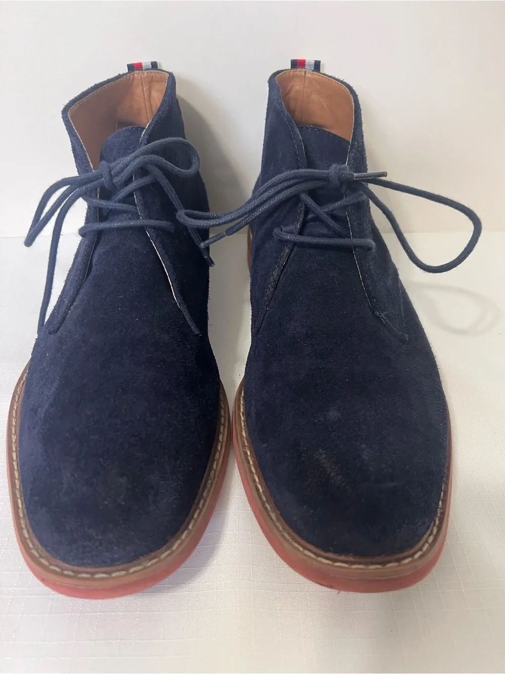 Tommy Hilfiger Gervis Blue Suede Chukka Boots Men’s Preppy Business Casual 10.5